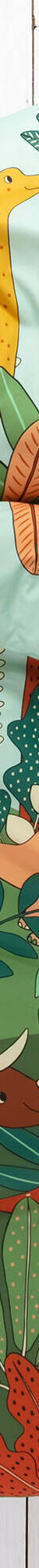 Linge de lit enfant Jurassi coton - Imprimé dinosaure  (vert) Linge de lit enfant Jurassi coton - Imprimé dinosaure  (vert)